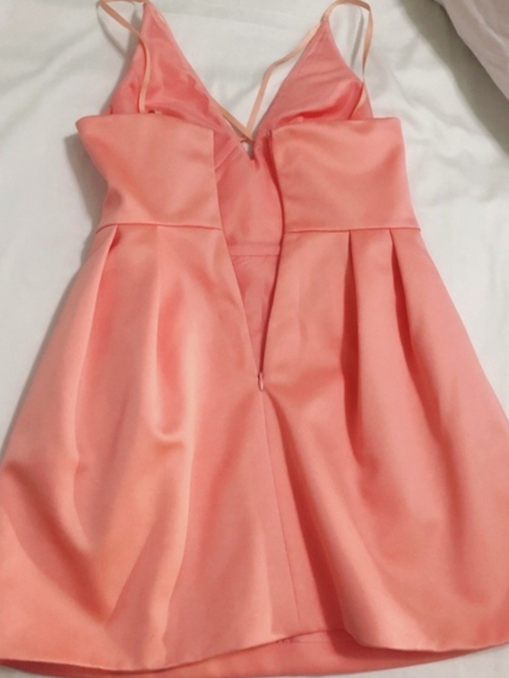 Topshop Coral Pink Spaghetti-Strap Prom Dress